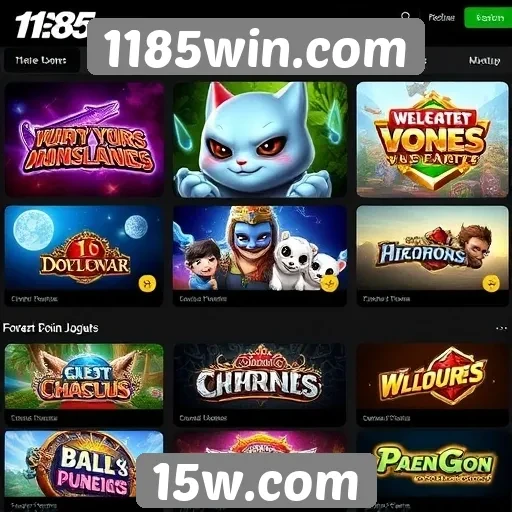 Jogos mais populares disponíveis em 1185win.com